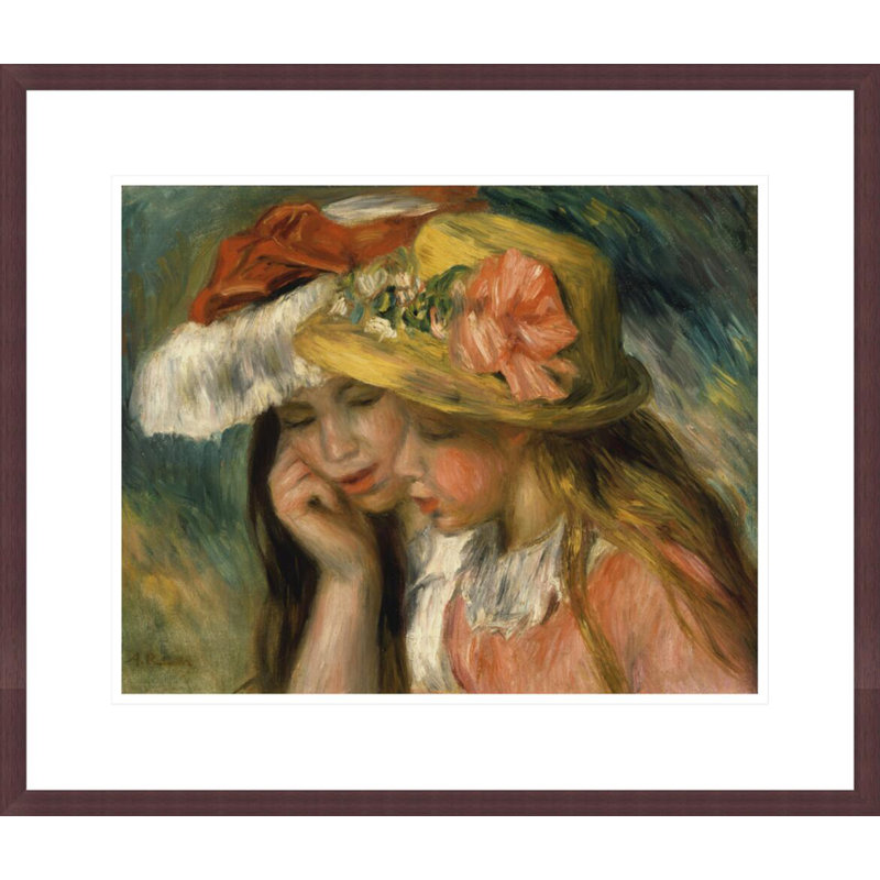 «Têtes de deux jeunes filles» par Pierre-Auguste Renoir, H 17,75 po x l 20,78 po