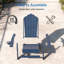 Chaise Adirondack pliante en PEHD robuste, capacité 350 lb, chaise Adirondack d'extérieur avec porte-gobelet pour patio, pelouse et balcon-1922678254