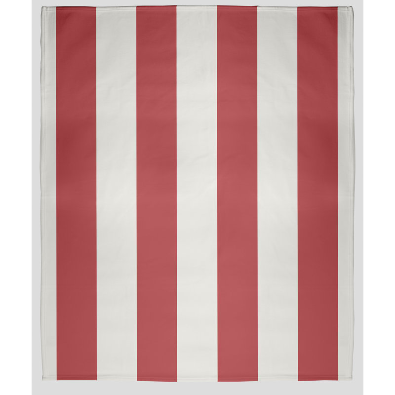 Couverture polaire à rayures graduées, L 50 po x L 60 po, Rouge Ligonberry