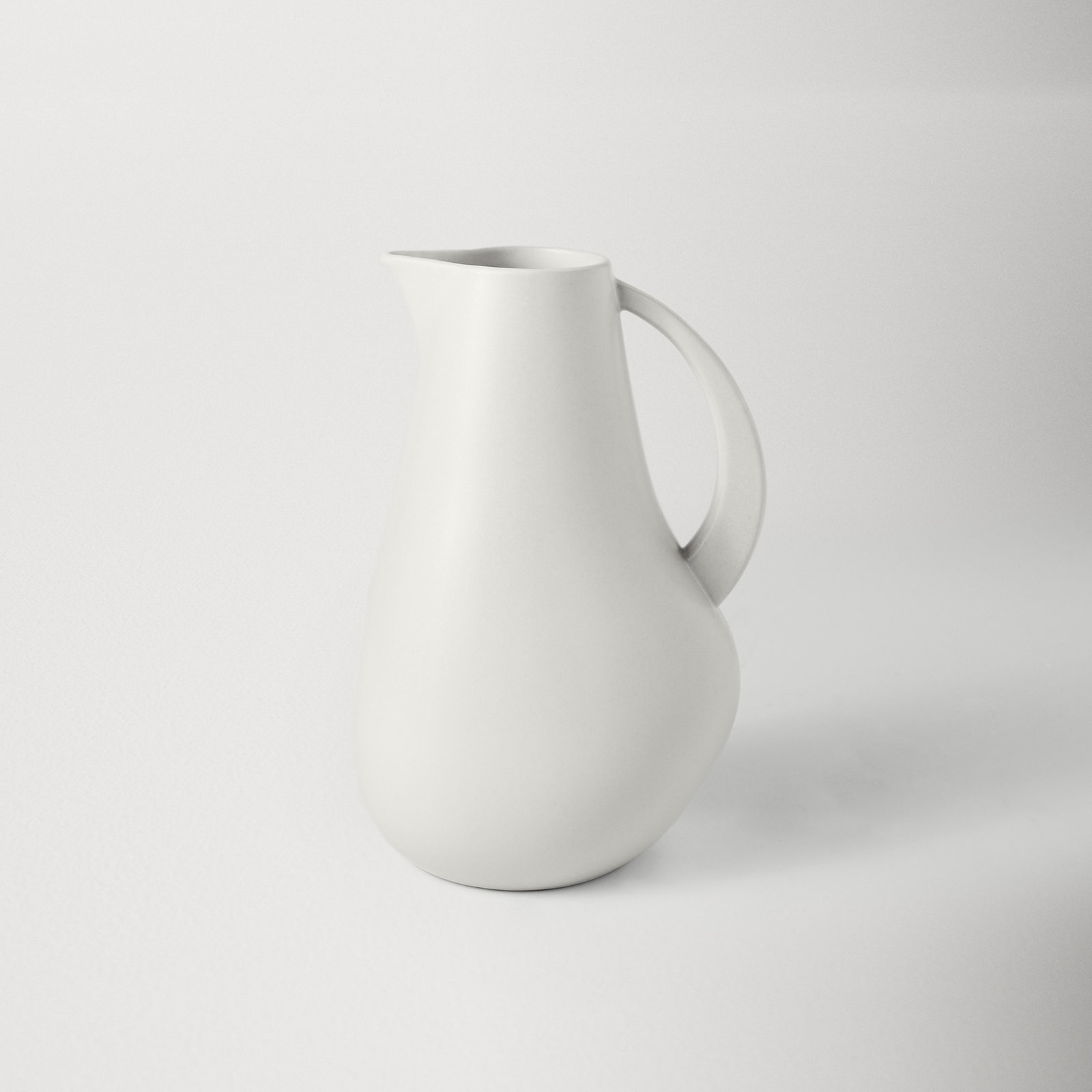 Borgen Stoneware Pitcher, Chalk