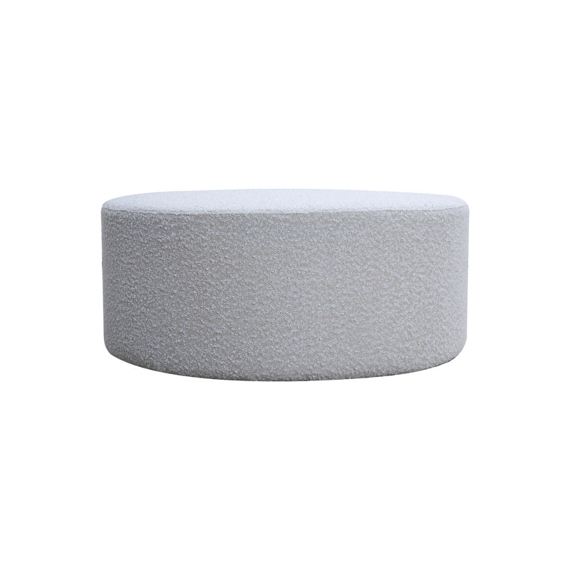Table basse polyvalente ronde avec revêtement en velours de qualité supérieure pour espaces variés