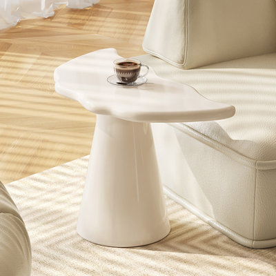 -Cream End Table,Irregular Side Table