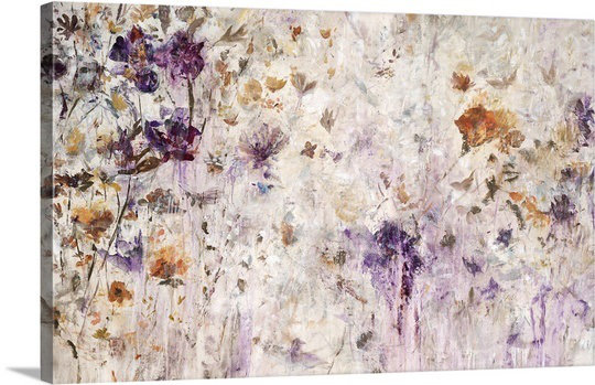 «Floral Capri» par Drexton, reproduction d'art sur toile, H 16 po x l 24 po x P 1,25 po