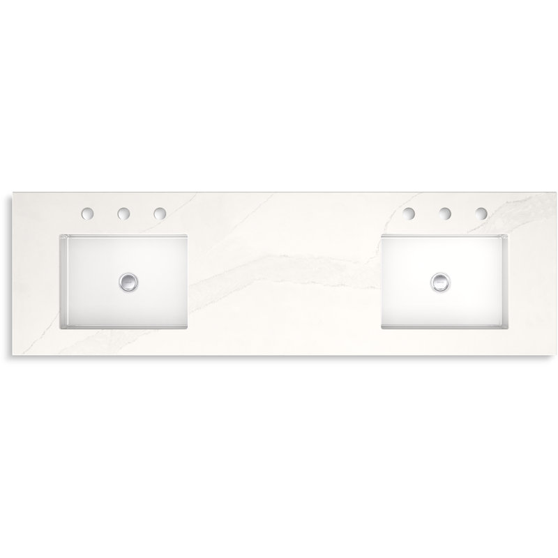 Helst 60-In Bathroom Vanity Set, White