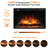 26 in. Recessed Electric Fireplace Inserts with Logs