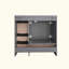 Meuble-lavabo autoportant de style Shaker avec lavabo en céramique, 4 tiroirs et 2 portes-136828320