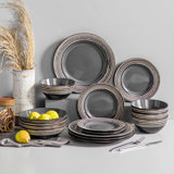 Moonsu 16 Piece Stoneware Dinnerware Set - Service for 4
