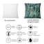 Carré, feuilles naturelles exotiques sur fond foncé I - Coussin décoratif imprimé tropical-60158258
