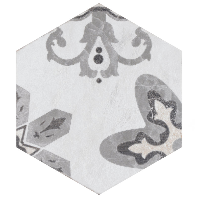 Mazzo 9" x 10" Porcelain Patterned Wall & Floor Tile