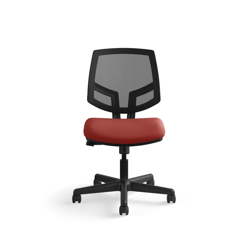 Black Mesh and Leather Adjustable Task Chair