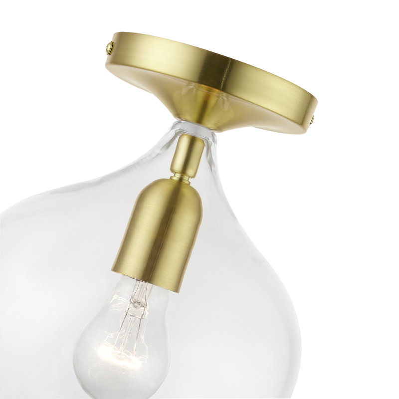 Plafonnier semi-encastré 8 lumières Donivin, Laiton satiné / laiton poli