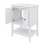 Lavabo de salle de bain moderne élégant en céramique 24 pouces avec tablette ouverte
