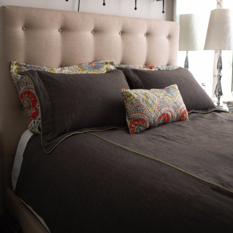 Housse de couette Parker, Grand, Blanc / brume