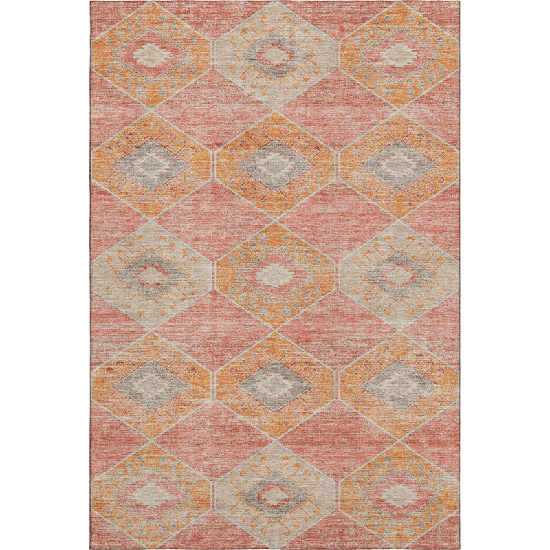 Tapis de qualité supérieure Mayfield AMF1857 Aztec lavable à la machine, Rectangulaire 3 pi x 5 pi