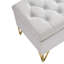 Banc en velours beige pour la chambre à coucher et le vestibule - Pieds en acier inoxydable doré, et avec rangement intérieur spacieux pour le velours, construction, amplement