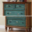Buffet décoratif bleu en bois massif