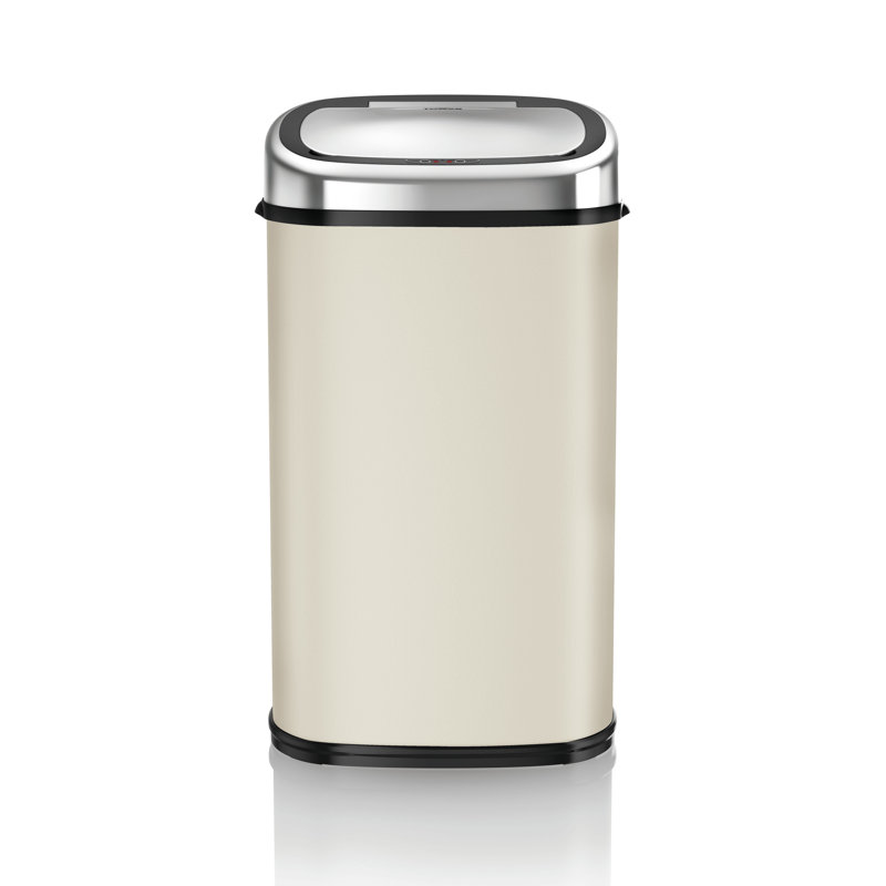 Steel Motion Sensor Kitchen Trash Can - 58L, Almond