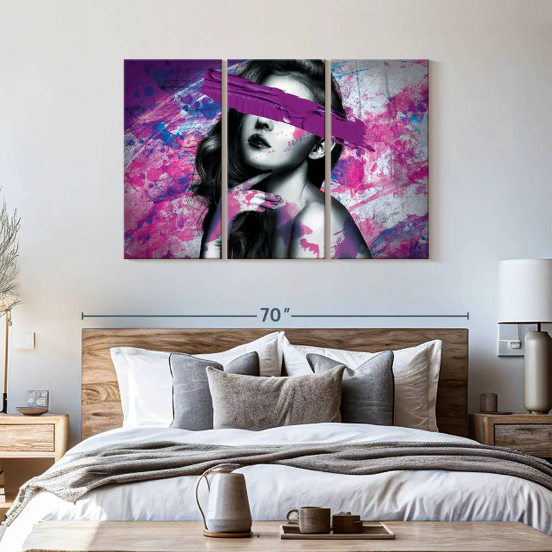 Reproduction d'art sur toile 3 pièces, H 36 po x l 57 po x P 1,25 po