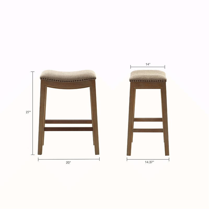 Tabouret de comptoir Saddle, Brun