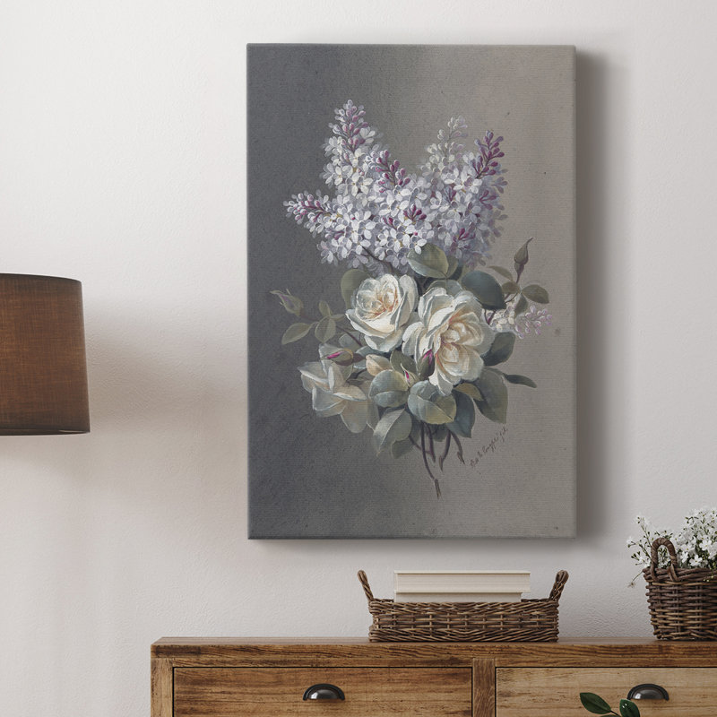 Motif floral rétro CCL XXII - Cavas enveloppés de galerie, H 12 po x l 8 po