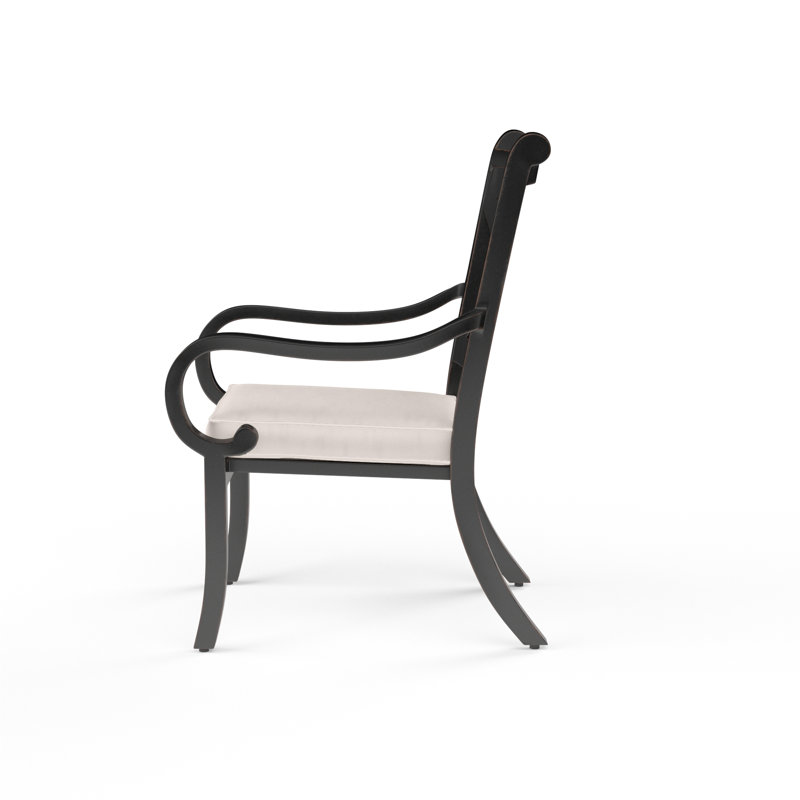 Monterey Outdoor Dining Armchair, Canvas Natural Sunbrella®