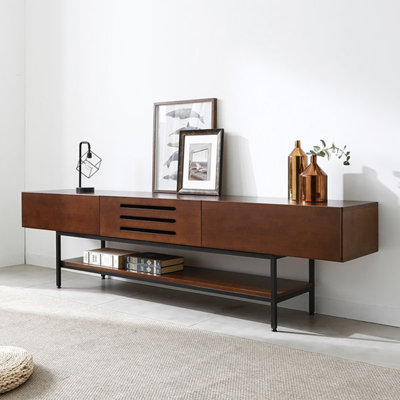 Light luxury simple solid wood TV cabinet