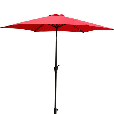 Parasol de patio extérieur - structure en aluminium, base de 42 livres, résistance, rouille, option transportable, aluminium robuste, abat-jour polyvalent