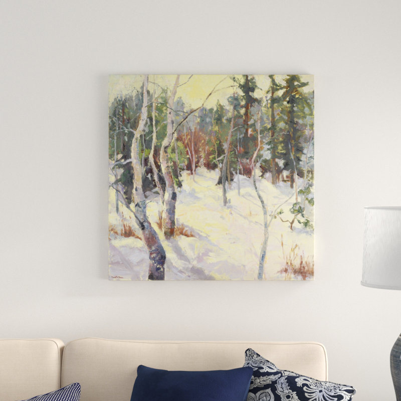 «Four Seasons Aspens IV», peinture sur toile, Toile tendue