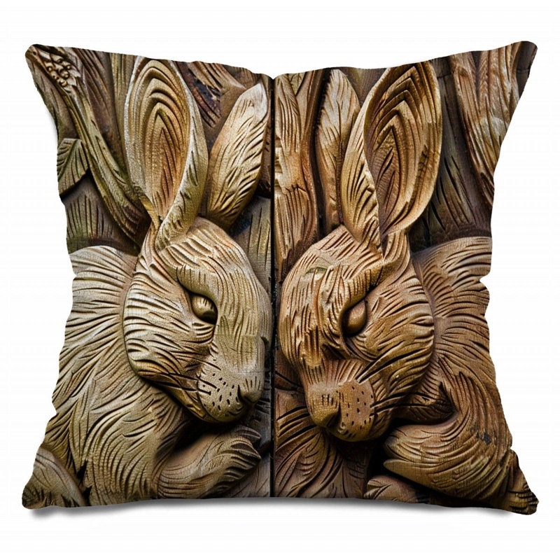 Coussin décoratif réversible en mélange de coton, H 16 po x l 16 po