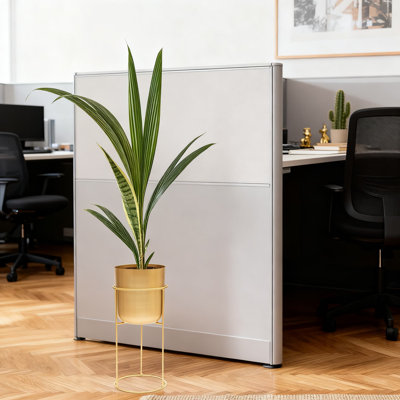 Modern Metal Plant Pot With Stand Tall Indoor Planter Large Decorative Flower Pot For Home And Office