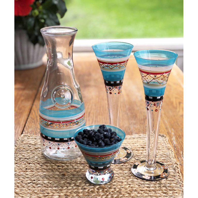 Mosaic Carnival 33oz. Glass Beverage Dispenser