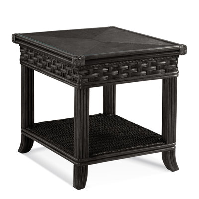 Somerset Glass Top End Table with Storage