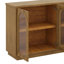Buffet arqué avec rangement, grande armoire arquée avec portes en verre-1371129323