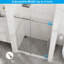 Porte de douche sans cadre, porte coulissante en verre coulissante silencieuse, verre trempé transparent de 1/4 po (6 mm) d'épaisseur avec revêtement facile à nettoyer, acier inoxydable 304 robuste