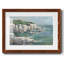 White Sea Cliff I - reproduction encadrée rustique avec tableau mat-656563622-656563623