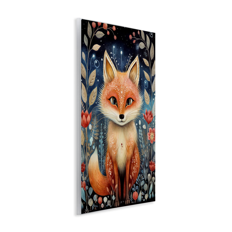 "Woodland", art mural "Fox" par The Dutch Lady, H 19 po x l 13 po