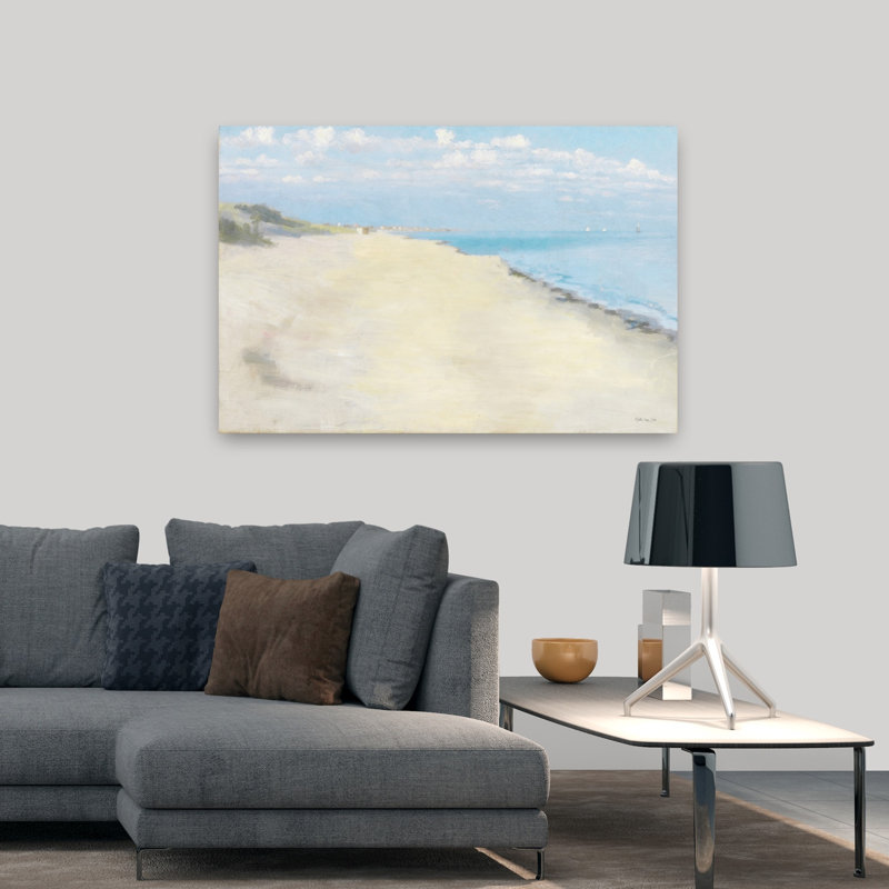 Bord de l'eau, art côtier abstrait, H 32 po x l 48 po