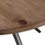 Etna Pine Round Solid Wood Top Metal Base Dining Table-75326124