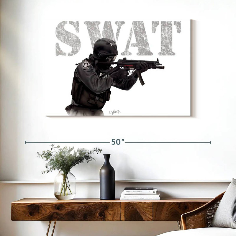 Fighting SWAT, 26" H x 39" W
