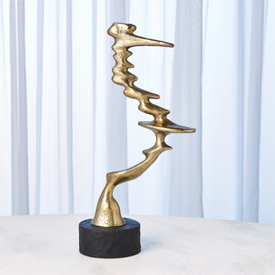 Wind Blown Sculpture-Brass-Lg