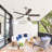 Ceiling Fan With Light For Bedroom, Living Room - Remote Control, 3 Color Dimmable LED & Memory Function, Reversible DC Motor, 1/4/8H Timer