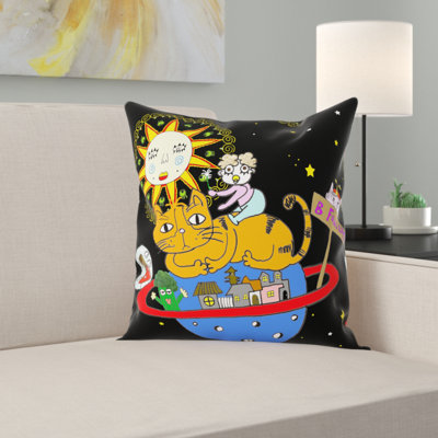 Azure Square Throw Cushion