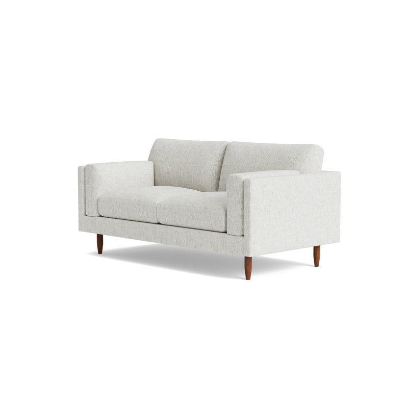 Skinny Fat Loveseat (70"), Performance Weave - Snow