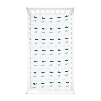 Drap-housse pour lit de bébé Narwhal