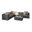 Bogarella 5 Seater Rattan Effect Sofa Set