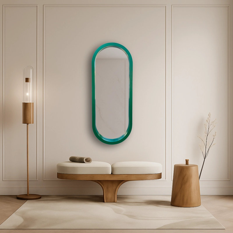 Grand miroir à pilules, Vert, 39,4 po x 15,7 po