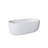 51'' Freestanding Bathtub Resin Stone Soaking Bathtub Solid Surface Modern Tubs With Overflow And Pop-Up Drain In White