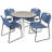 Kahlo 42" L Round Breakroom Table and Chair Set-92346082