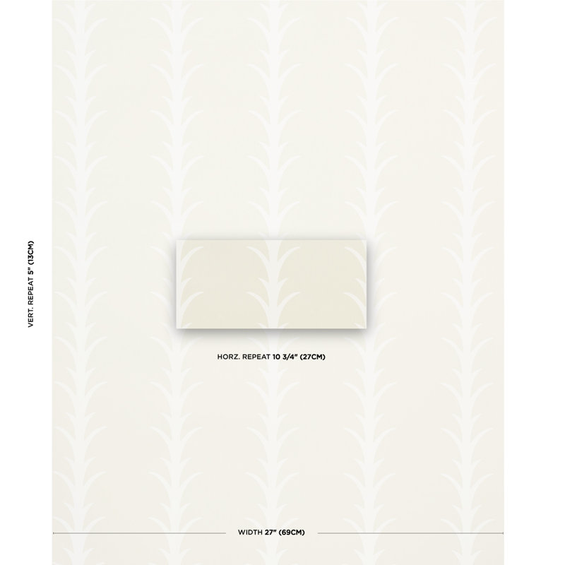 Acanthus Stripe Wallpaper, Ivory/Neutral