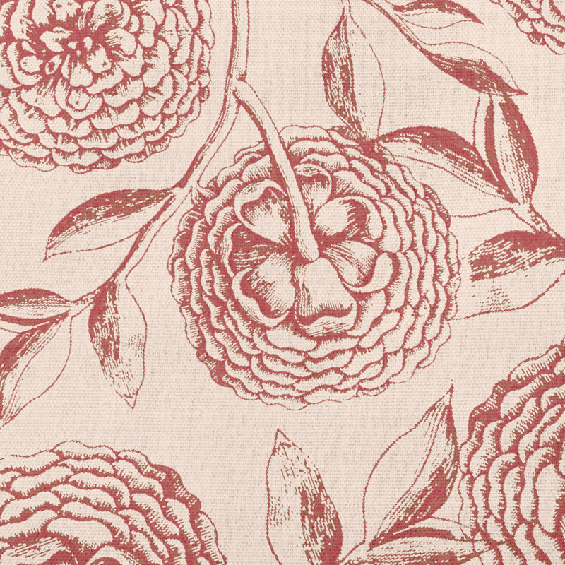 Coussin décoratif lombaire intérieur / extérieur Antique Flowers, Rouge